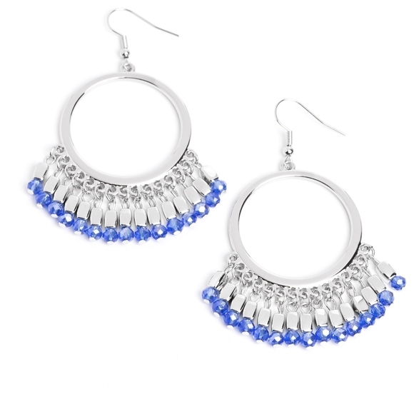 paparazzi Jewelry - Fringe Fanfare Blue EARRINGS 💙 😍